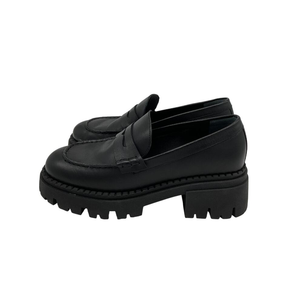 Free People Lugged Black Lyra Loafers Size 37.5 EU / US 7.5 - Picture 3 of 7